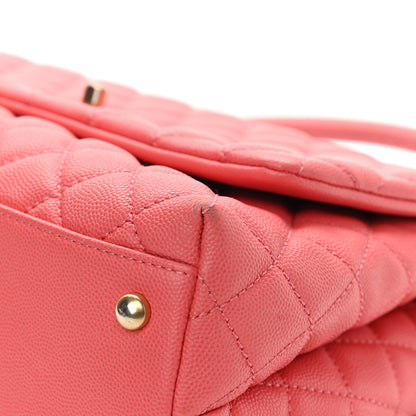 Chanel Caviar Quilted Small Coco Handle Flap Pink 11 of 15