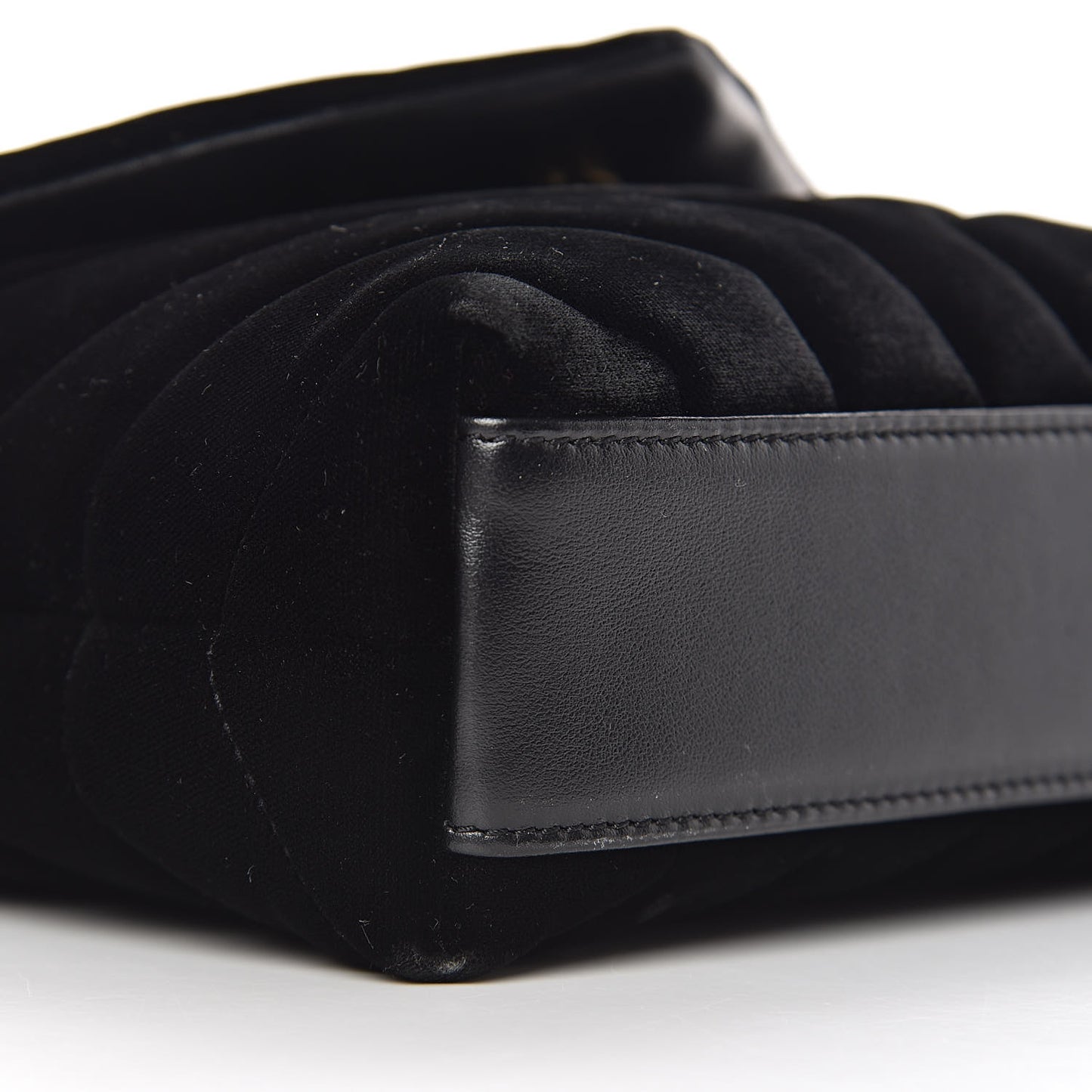 Velvet Y Quilted Monogram Toy Loulou Chain Satchel French Black