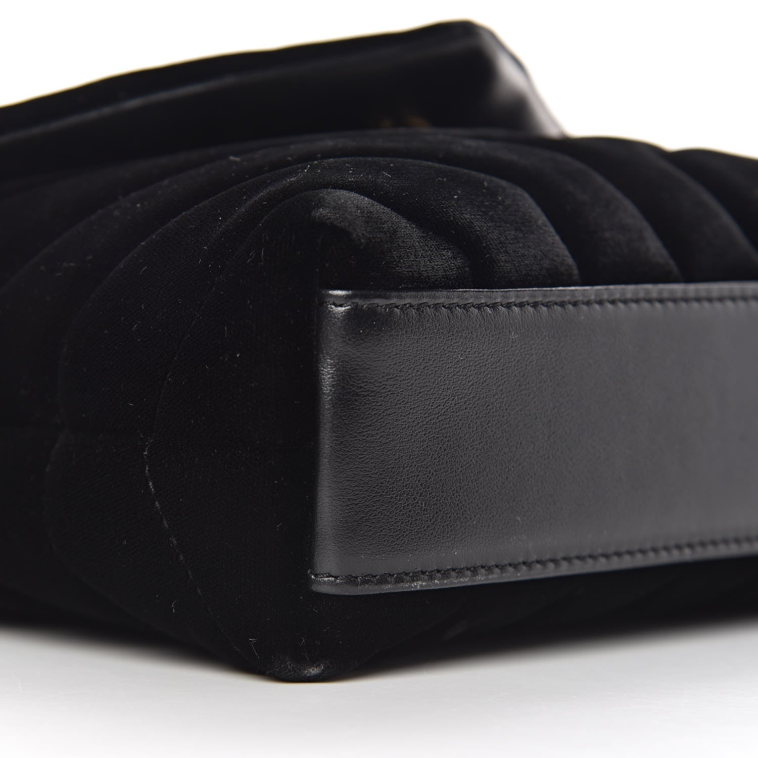Saint Laurent Velvet Y Quilted Monogram Toy Loulou Chain Satchel French Black 10 of 12