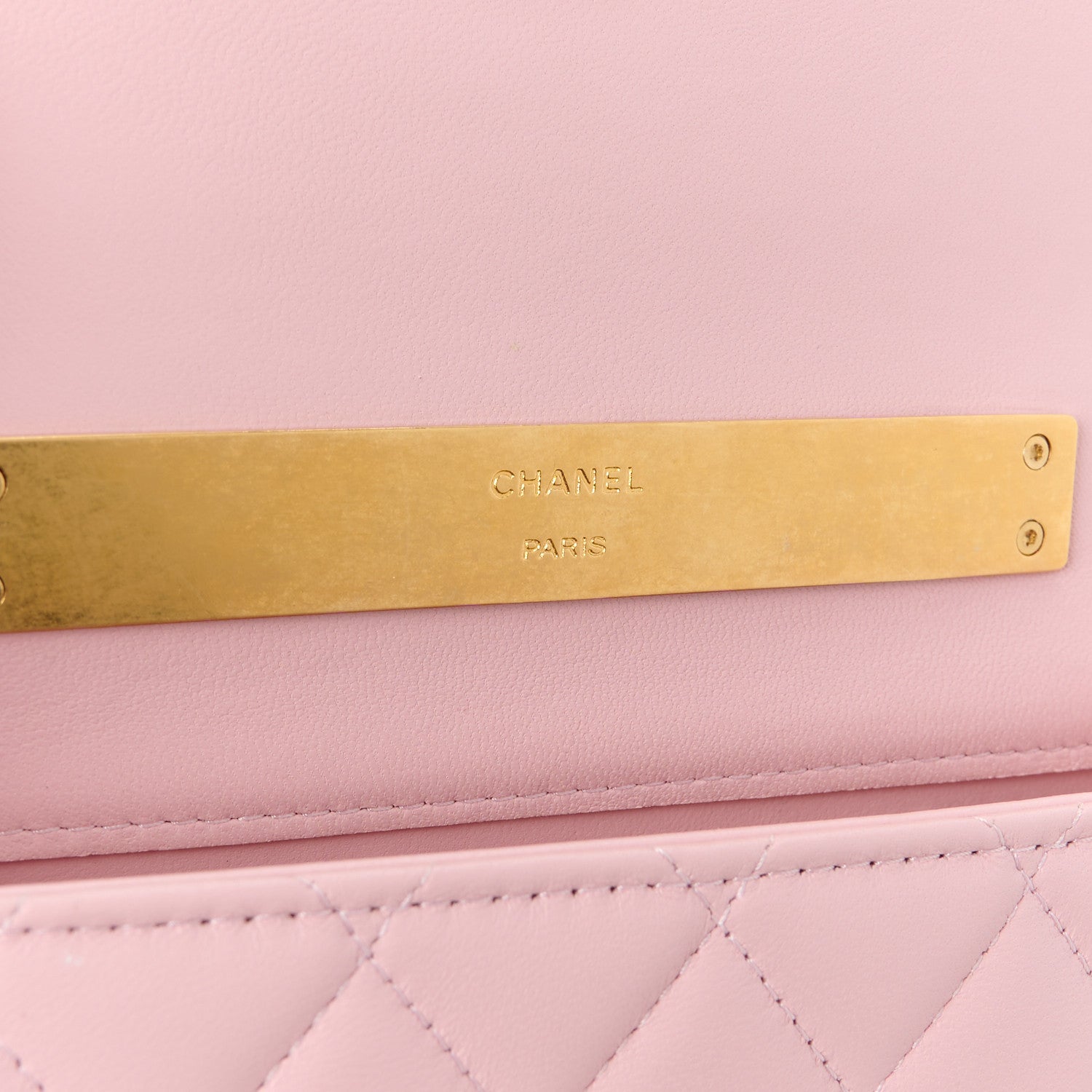 Chanel Lambskin Enamel Quilted Top Handle Flap Phone Holder With Chain Pink 6 of 12
