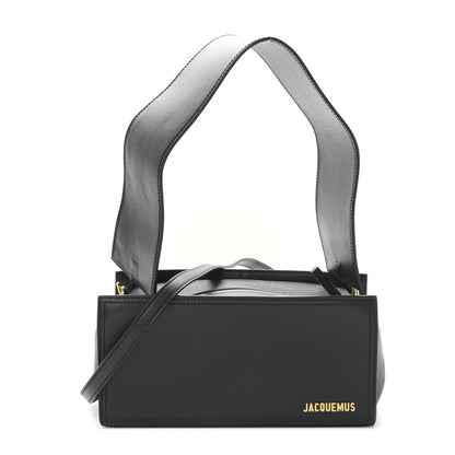 Jacquemus Smooth Calfskin Le Rectangle Shoulder Bag Black 1 of 8