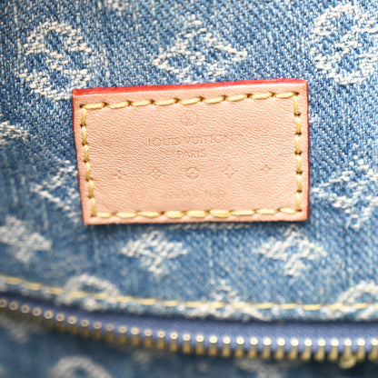 Louis Vuitton Monogram Denim CarryAll MM Blue 8 of 11