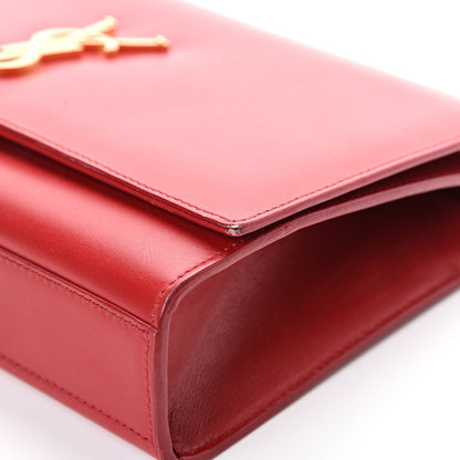 Saint Laurent Smooth Calfskin Medium Classic Monogram Kate Tassel Satchel Lipstick Red 12 of 19