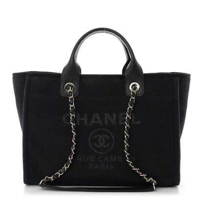 Chanel Mixed Fibers Small Deauville Tote Black 1 of 10