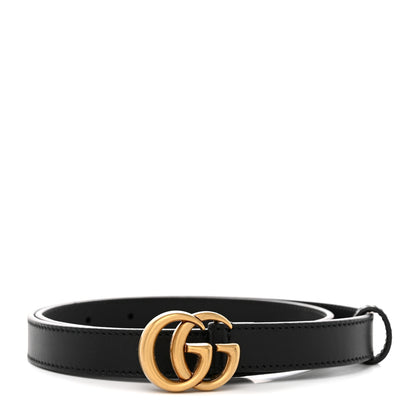 Gucci Calfskin Double G 20mm Belt 75 30 Black 1 of 6
