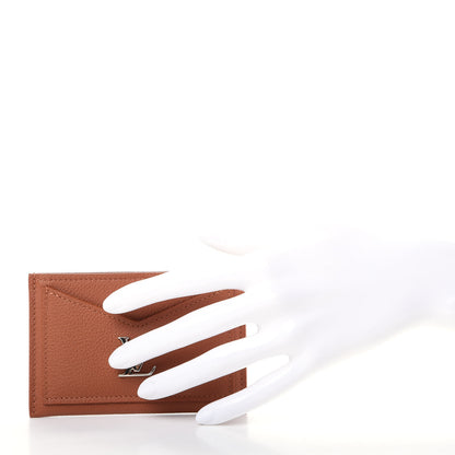 Louis Vuitton Calfskin Lockme Card Holder Caramel 2 of 6