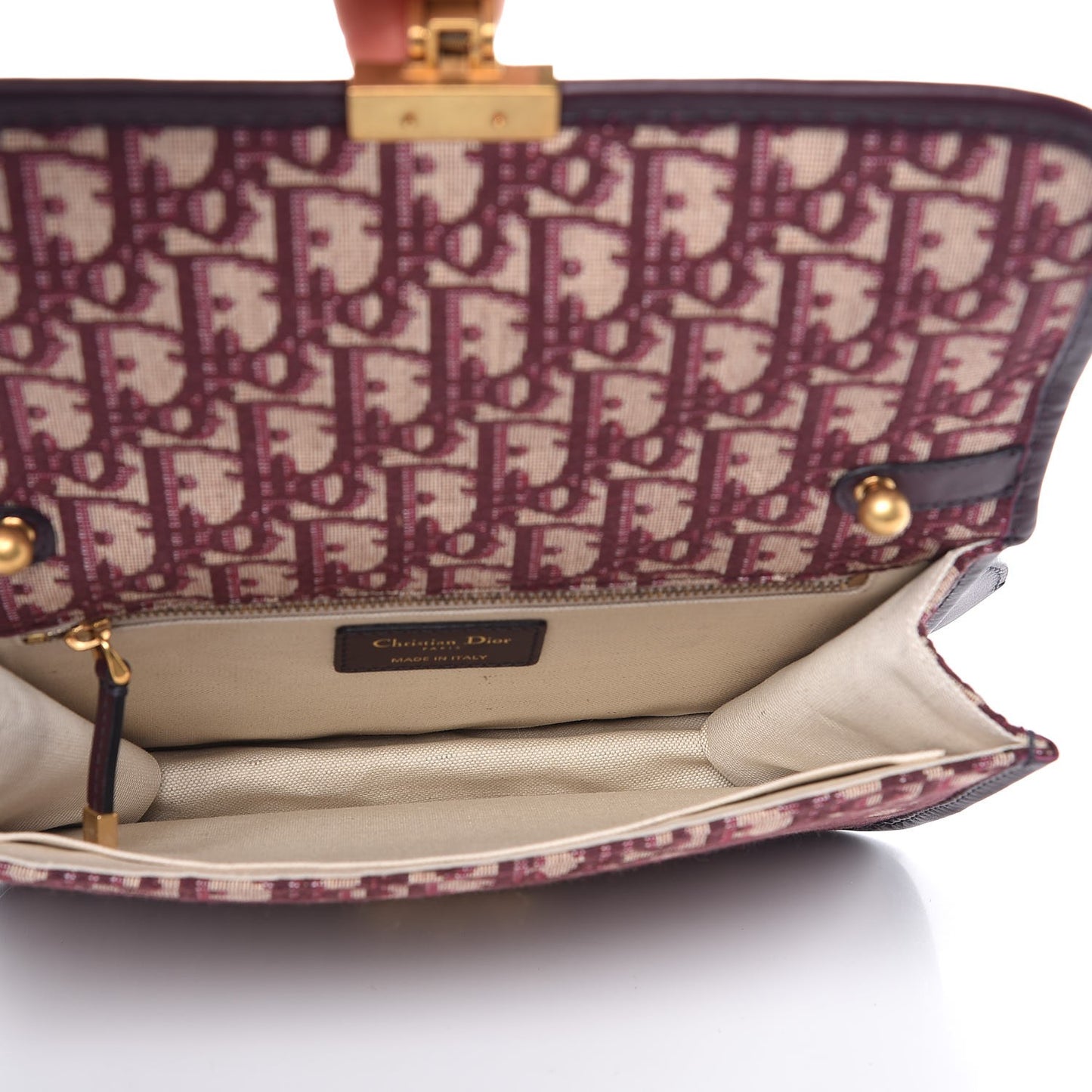 Oblique DiorAddict Flap Bag Burgundy