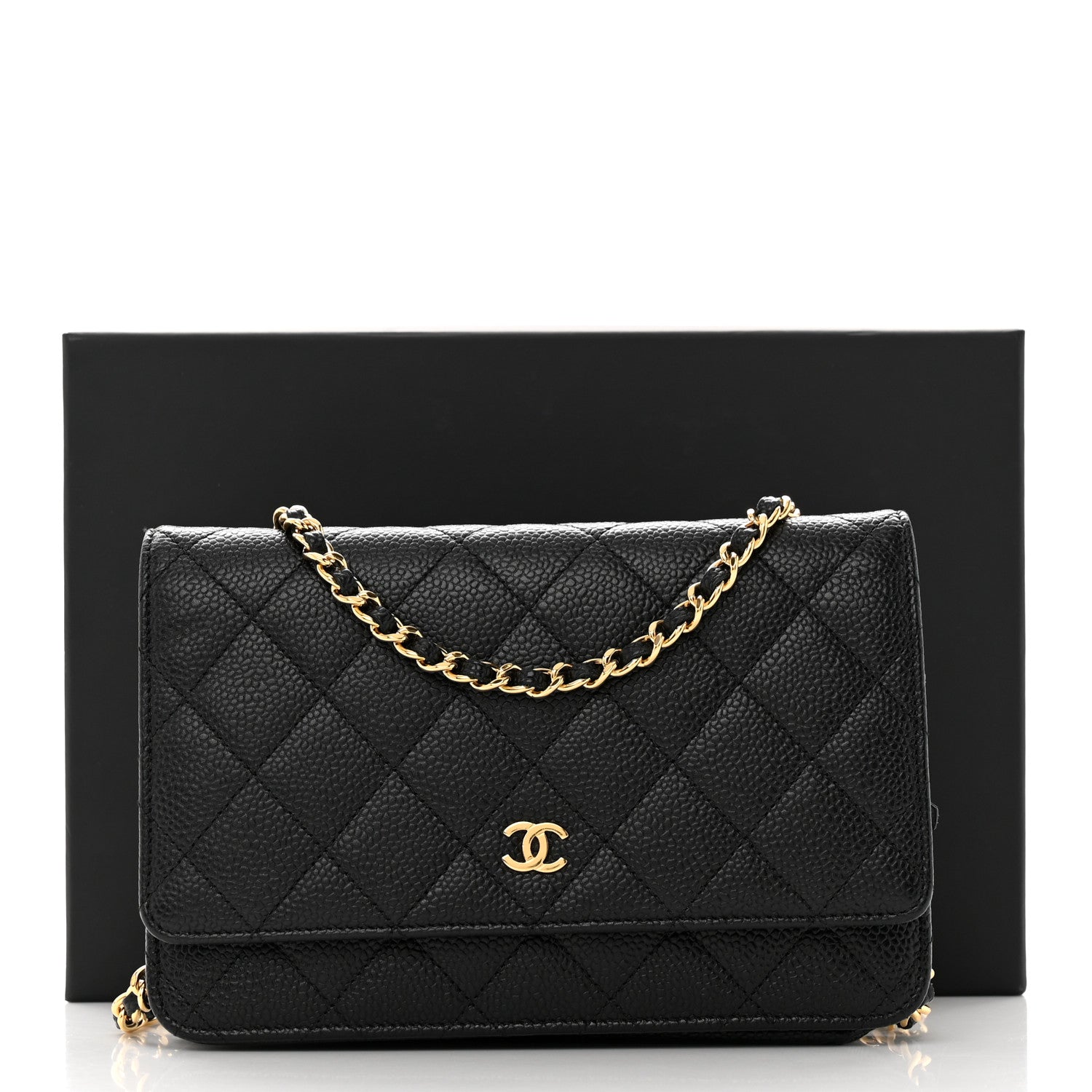 Chanel Caviar Quilted Wallet on Chain WOC Black 12 of 12