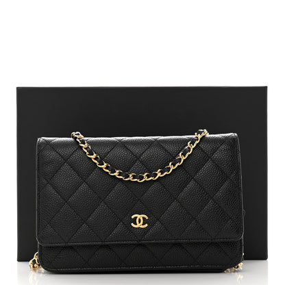 Chanel Caviar Quilted Wallet on Chain WOC Black 12 of 12