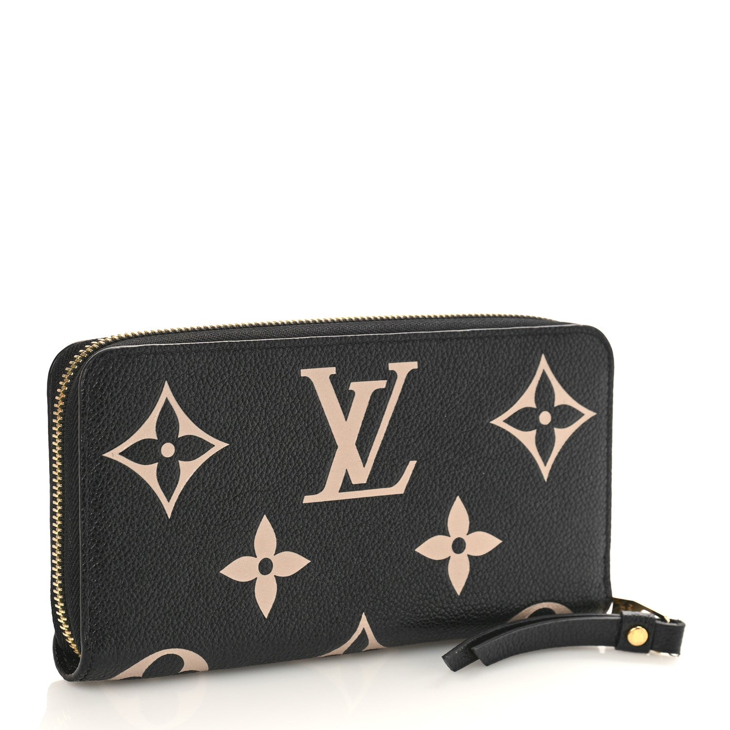 Louis Vuitton Empreinte Monogram Giant Zippy Wallet Black Beige 3 of 9