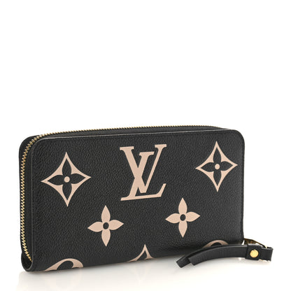 Louis Vuitton Empreinte Monogram Giant Zippy Wallet Black Beige 3 of 9
