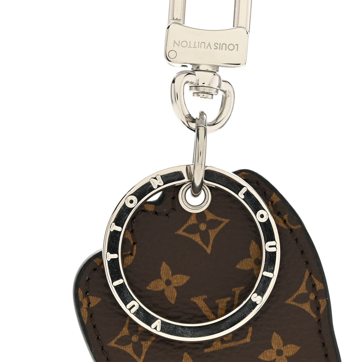 Calfskin Monogram Cat Bag Charm Key Holder