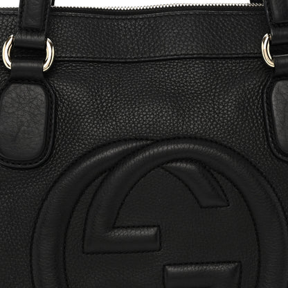 Gucci Pebbled Calfskin Small Soho Top Handle Bag Black 8 of 11