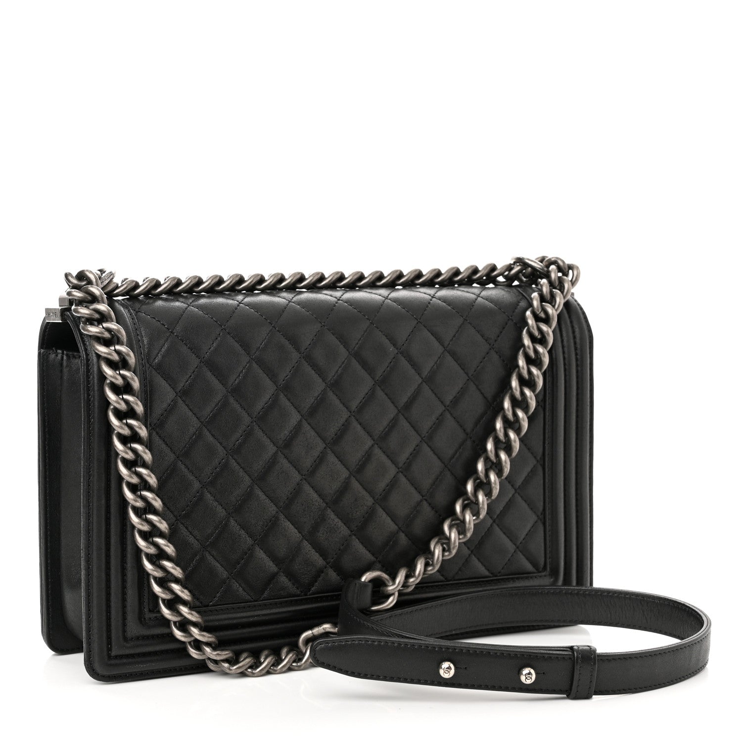 Chanel Lambskin Quilted New Medium Boy Flap Black 3 of 10