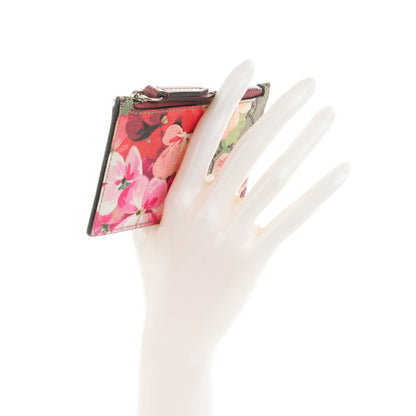 Gucci GG Supreme Monogram Blooms Coin Case Card Holder Beige Multicolor Dry Rose 2 of 7