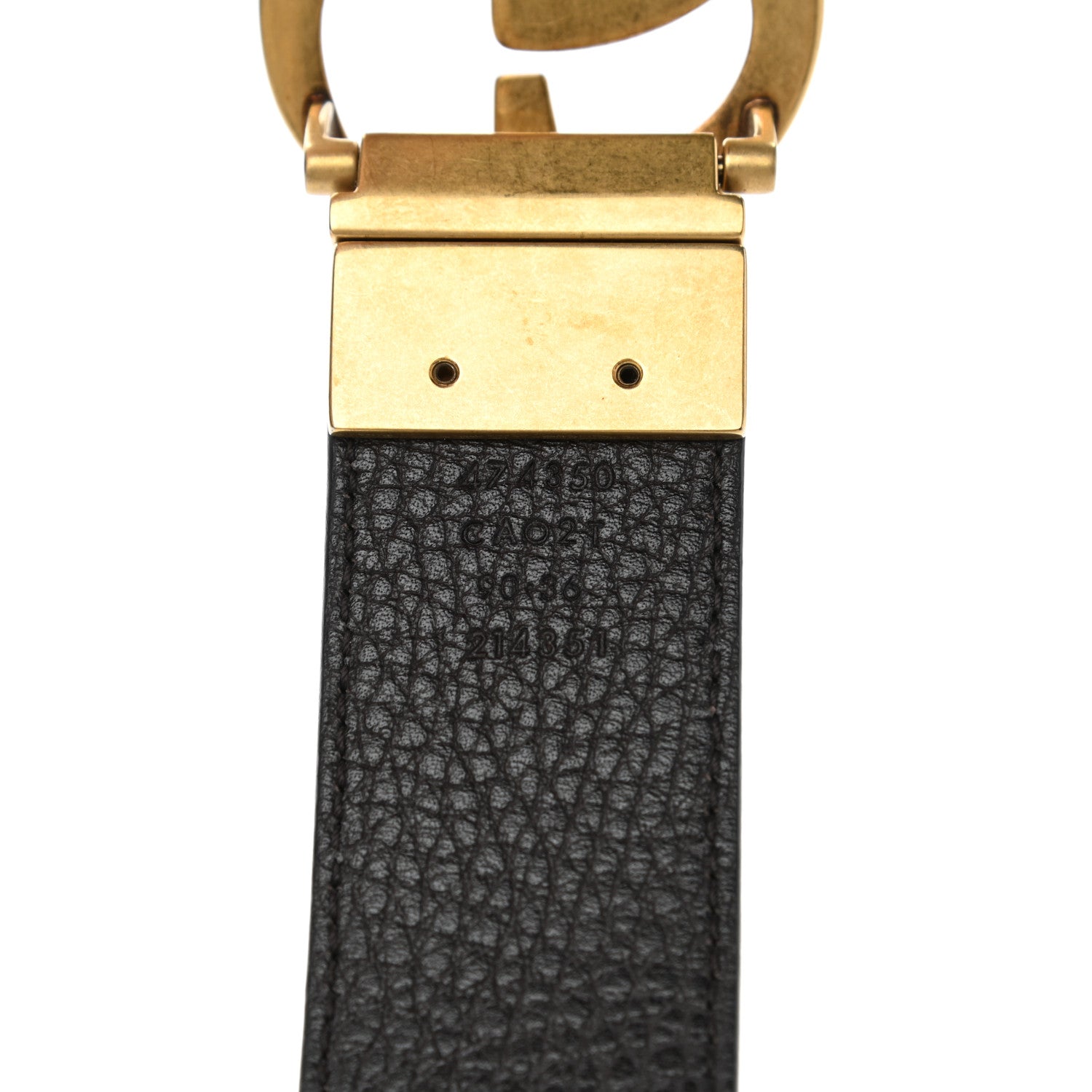 Gucci Calfskin Double G Reversible 37mm Belt 90 36 Black Cocoa 3 of 7