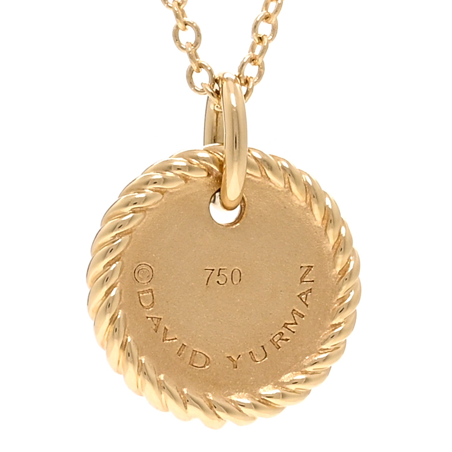 David Yurman DAVID YURMAN 18K Yellow Gold Diamond Initial A Charm Necklace 4 of 5
