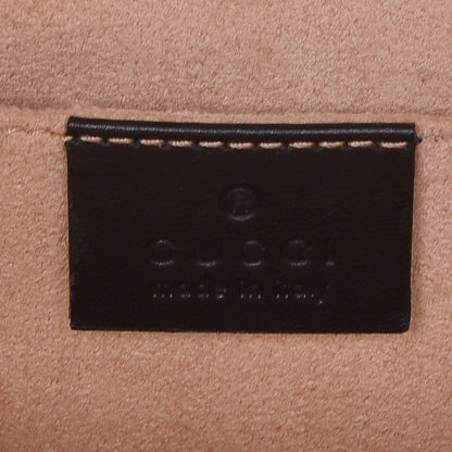 Gucci Calfskin GG Supreme Monogram Small Padlock Shoulder Bag Black Gold 6 of 8