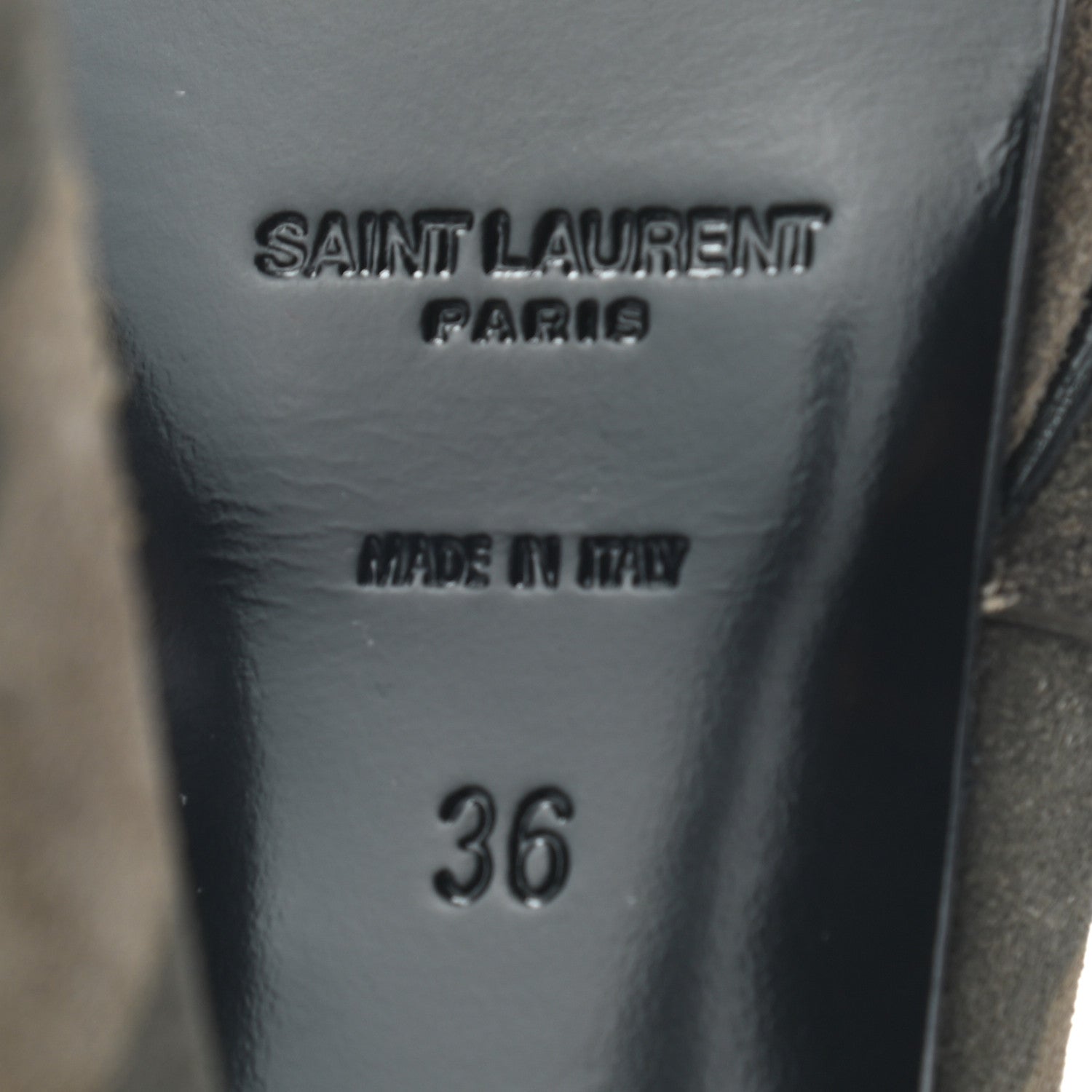 Saint Laurent Suede Camouflage Print Tribute 105 Platform Sandals 36 Green 7 of 8