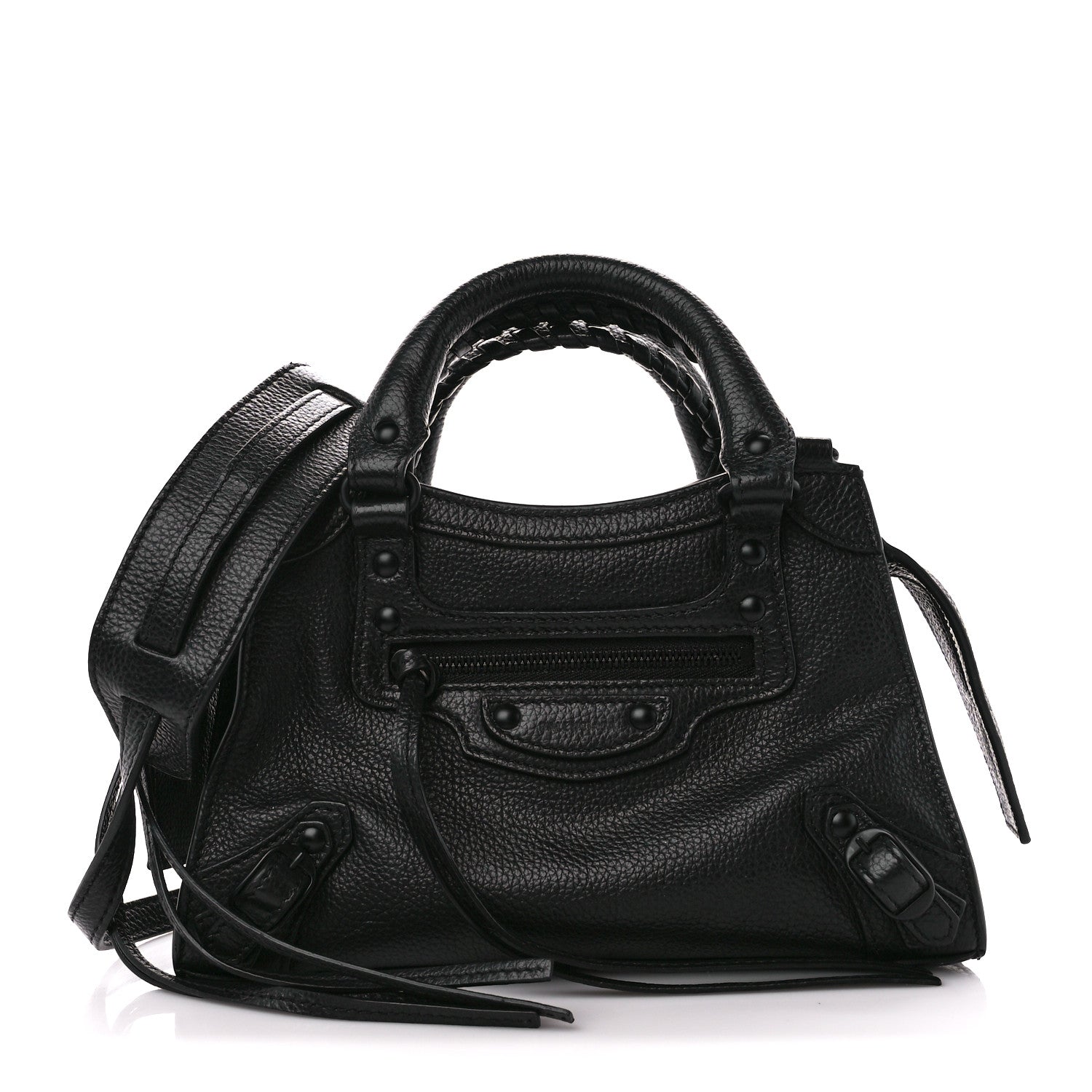Balenciaga Grained Calfskin Neo Classic Black Hardware Mini City Black 1 of 9