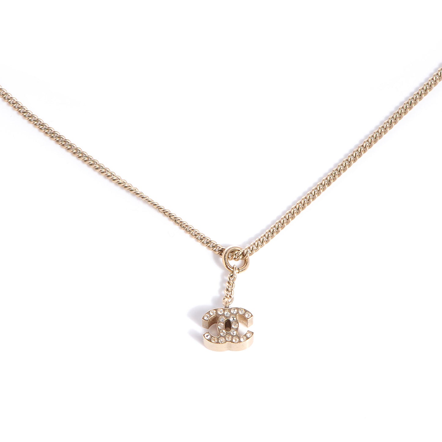 Crystal CC Necklace Gold