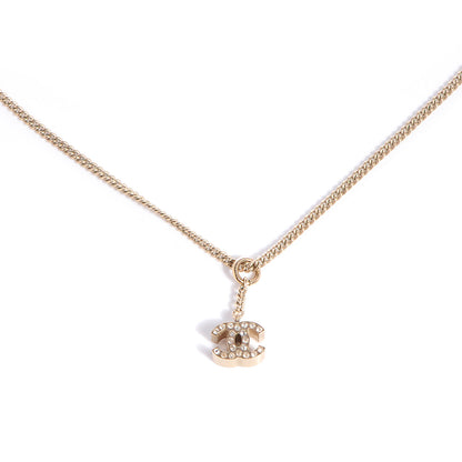 Chanel Crystal CC Necklace Gold 1 of 6