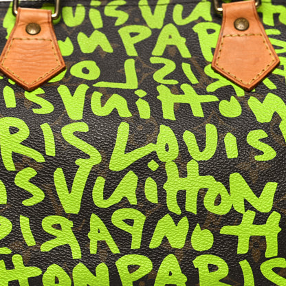 Louis Vuitton Monogram Graffiti Speedy 30 Green 8 of 13