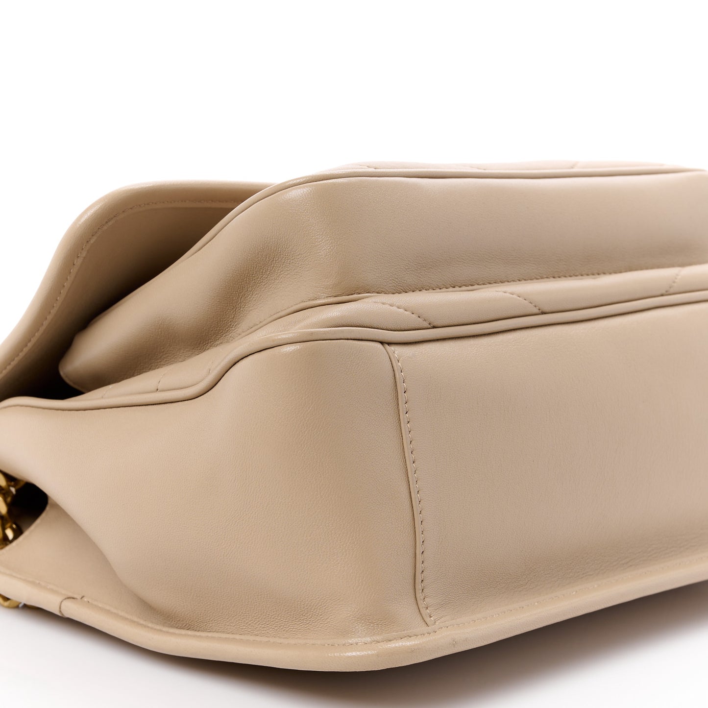Lambskin Matelasse Monogram Medium Niki Chain Satchel Dark Beige