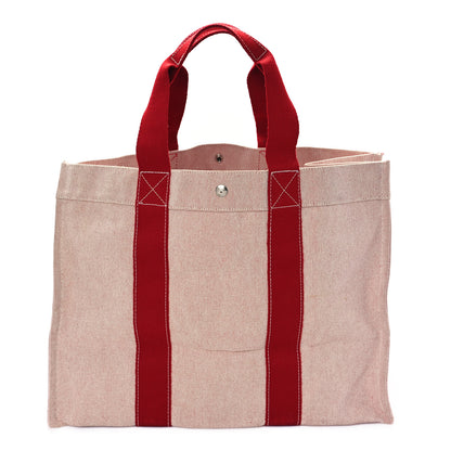 Hermes Canvas Herline GM Tote Red 1 of 10