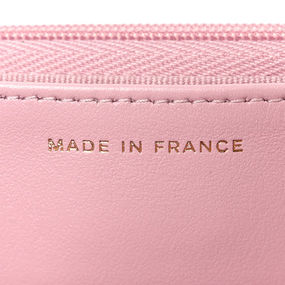 Chanel Caviar Quilted Textured CC Wallet on Chain WOC Light Pink 7 of 11