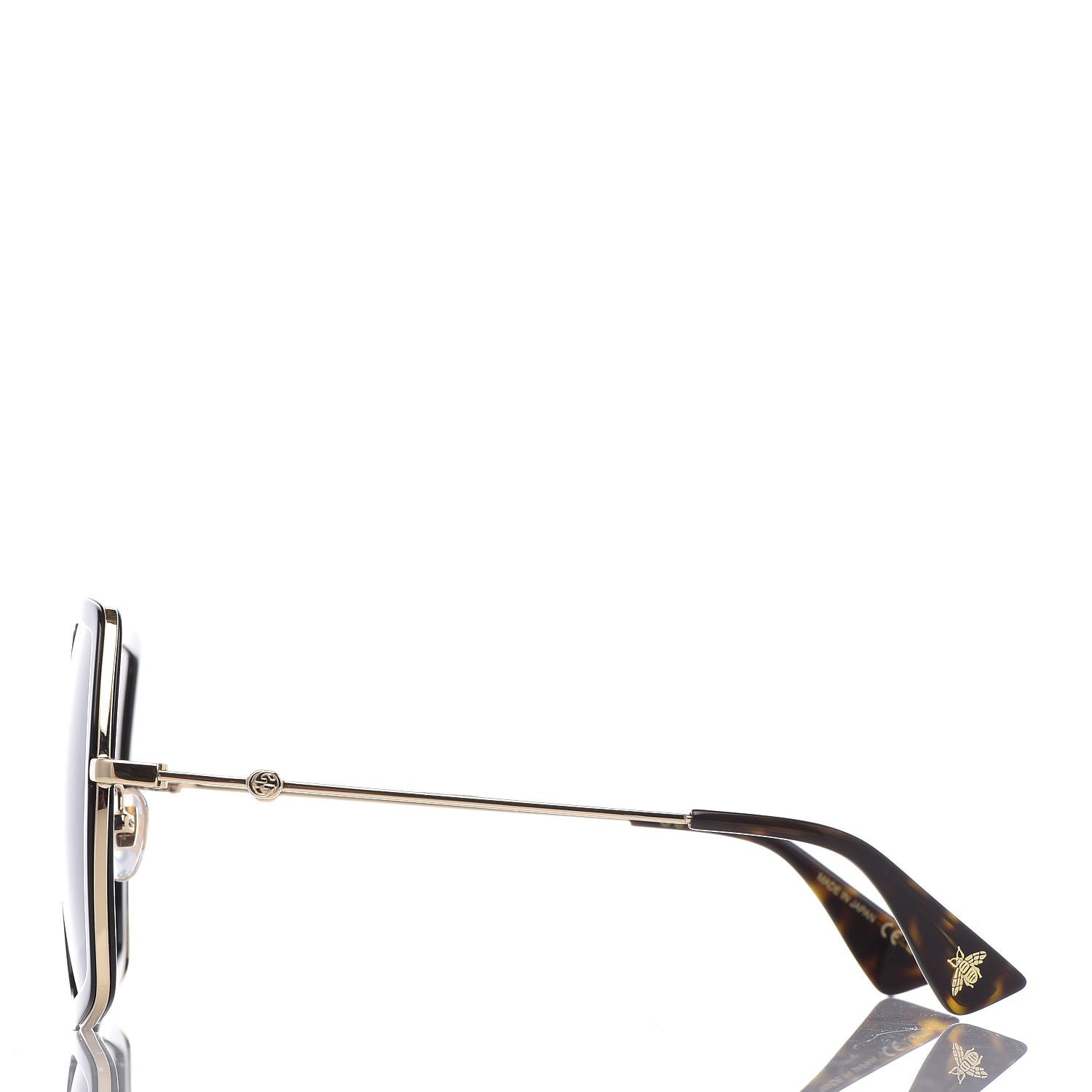 Gucci Acetate Oversize Square Frame GG0106S Sunglasses Black 2 of 7