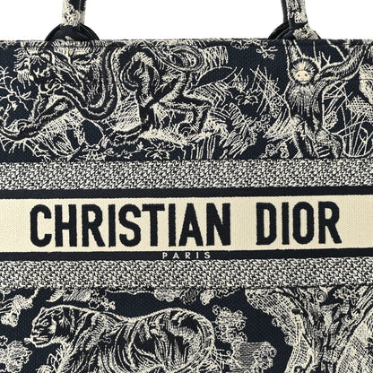Christian Dior Canvas Embroidered Medium Dioriviera Toile De Jouy Reverse Book Tote Blue 8 of 10