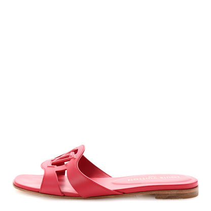Louis Vuitton Calfskin LV Isola Flat Sandals 39 Red 1 of 9
