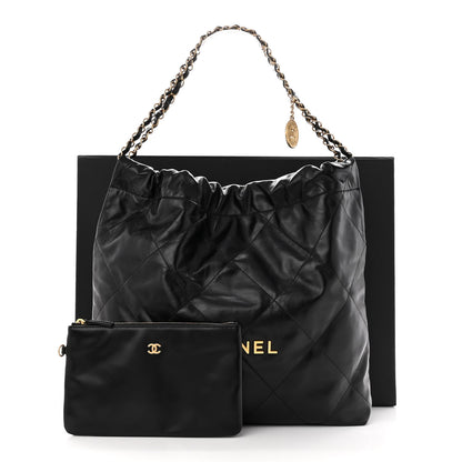 Chanel Shiny Calfskin Quilted Chanel 22 Black 12 of 12