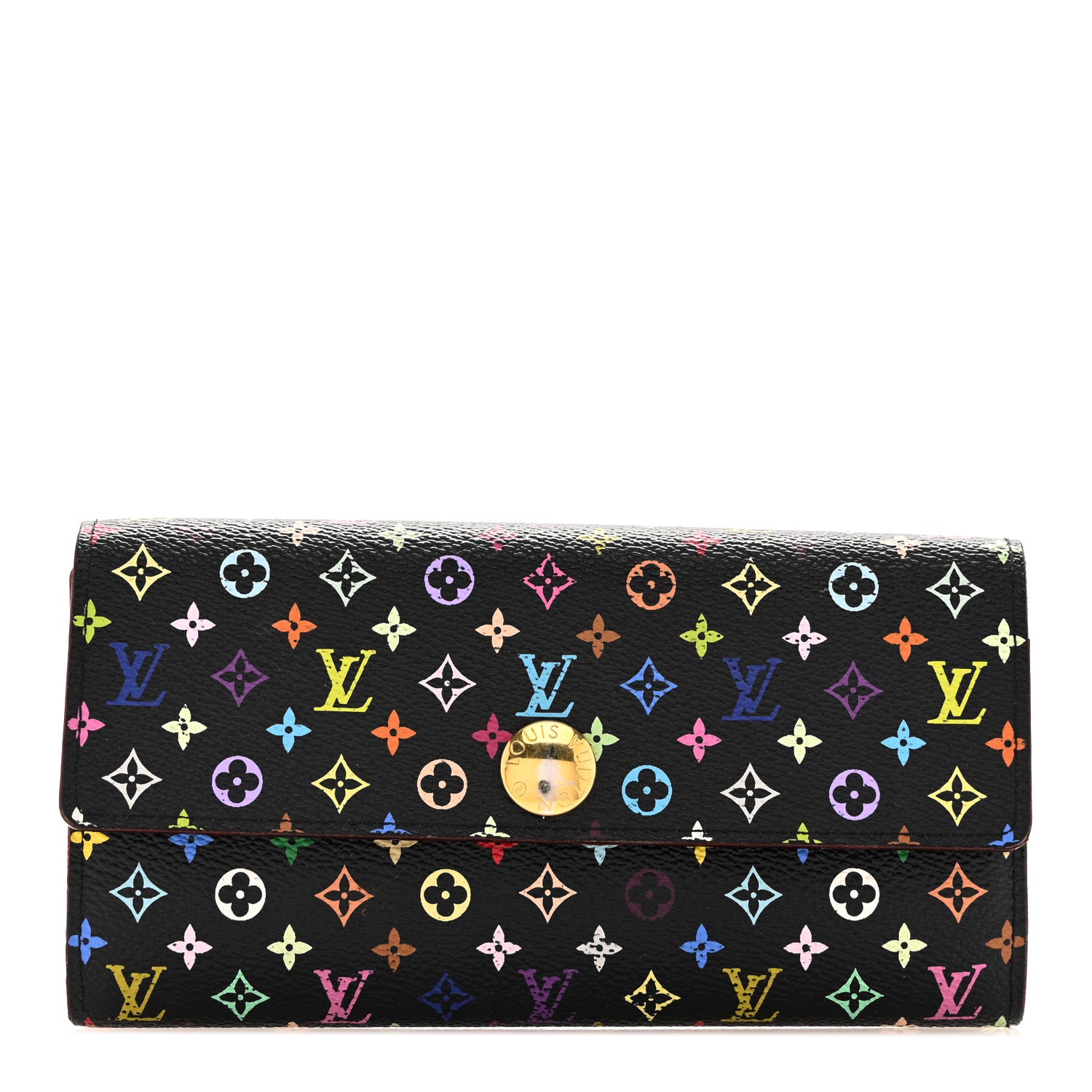 Louis Vuitton Monogram Multicolor Sarah Wallet Black Grenade 1 of 9