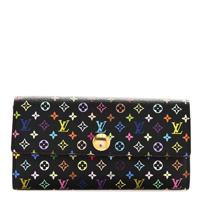 Louis Vuitton Monogram Multicolor Sarah Wallet Black Grenade 1 of 9