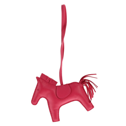 Hermes Milo Lambskin Grigri Rodeo Horse Bag Charm MM Rose Mexico 1 of 4