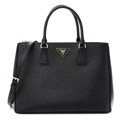 Prada Saffiano Medium Galleria Double Zip Tote Black 1 of 8