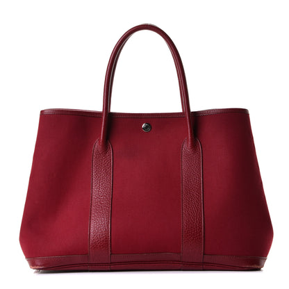 Hermes Toile Fjord Garden Party Tote 39 Rouge Imperial 1 of 8