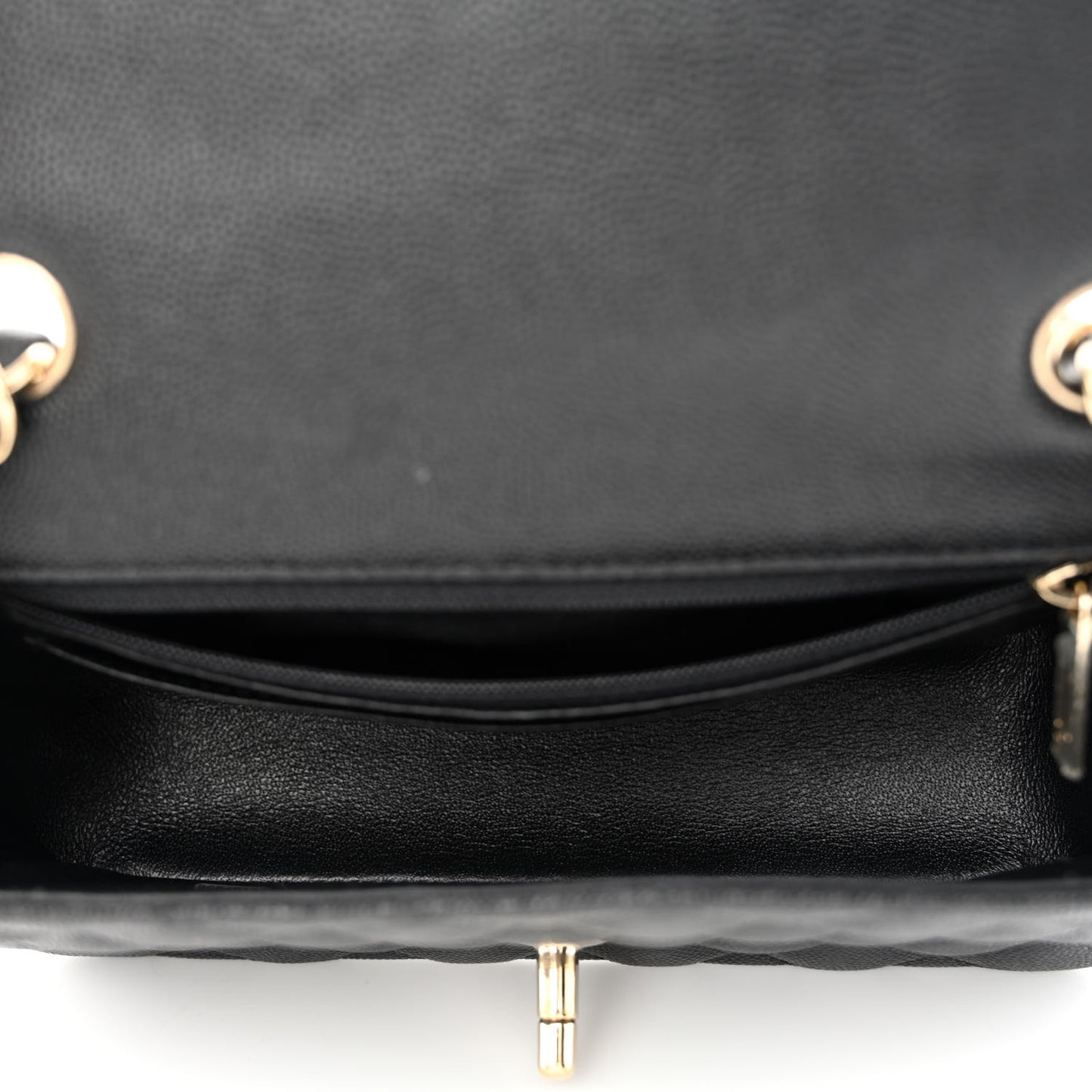 Caviar Quilted Mini Rectangular Flap Black