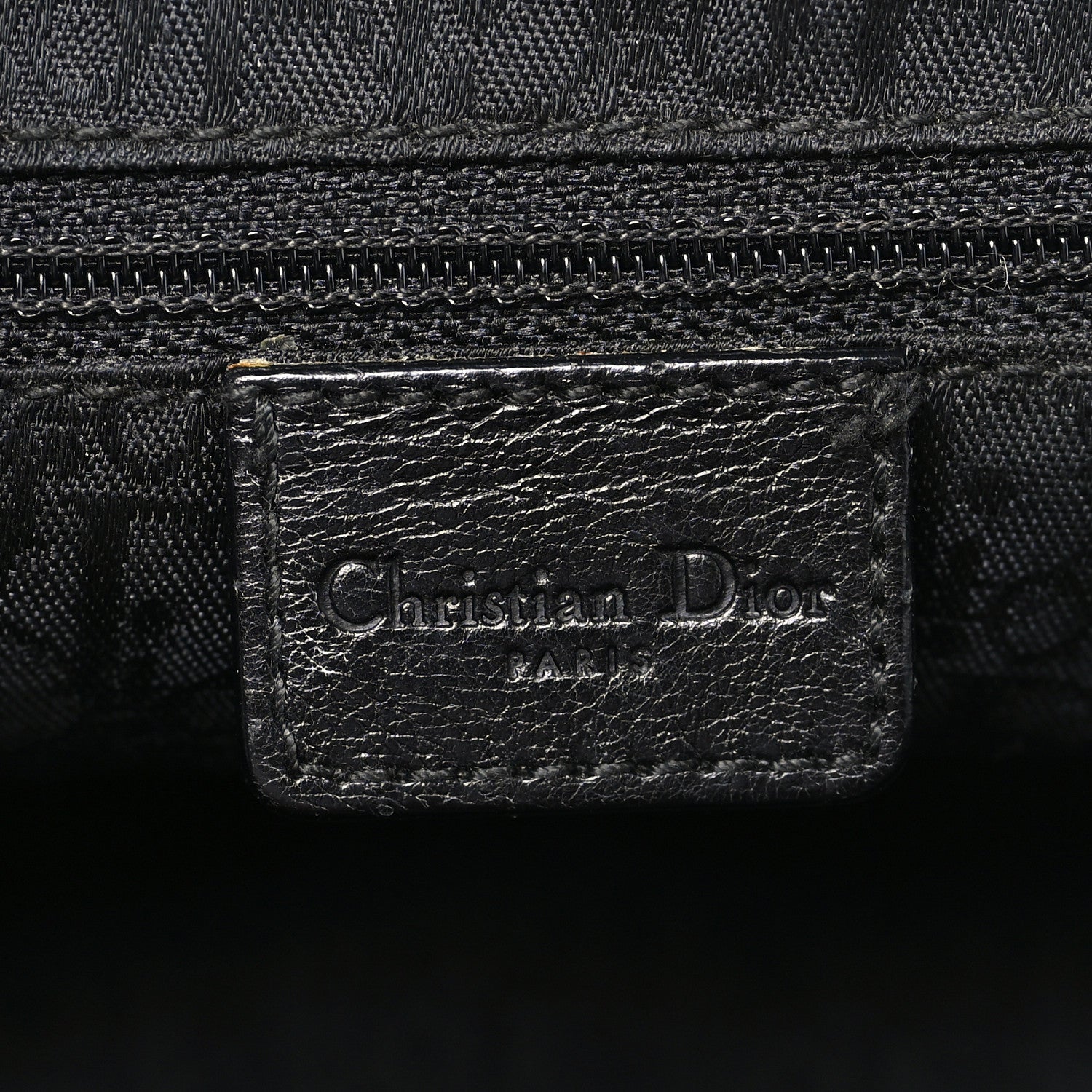 Christian Dior Calfskin Buckle Frame Satchel Black 6 of 10