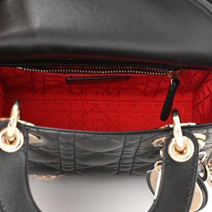 Christian Dior Lambskin Cannage Mini Lady Dior Black 5 of 11