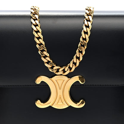 Celine Shiny Calfskin College Triomphe Black 7 of 9