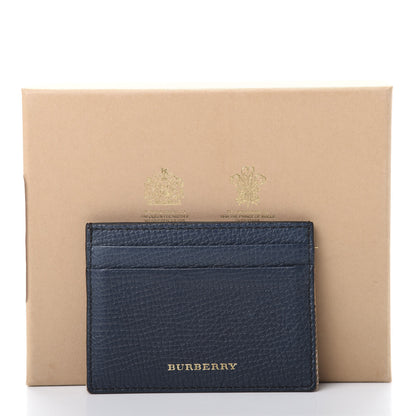 Burberry Grainy Calfskin House Check Sandon Card Case Navy 9 of 9