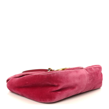Gucci Velvet Matelasse Small GG Marmont Shoulder Bag Light Raspberry Rose 4 of 10