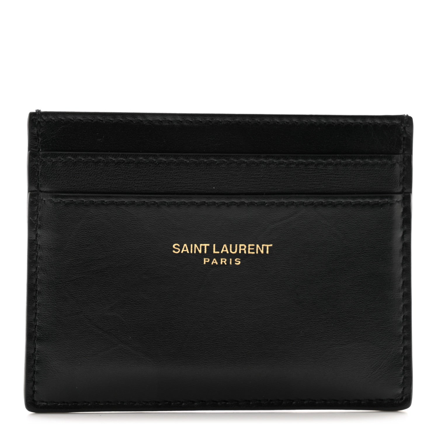 Saint Laurent Calfskin Card Case Black 1 of 10