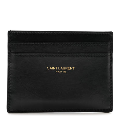 Saint Laurent Calfskin Card Case Black 1 of 10