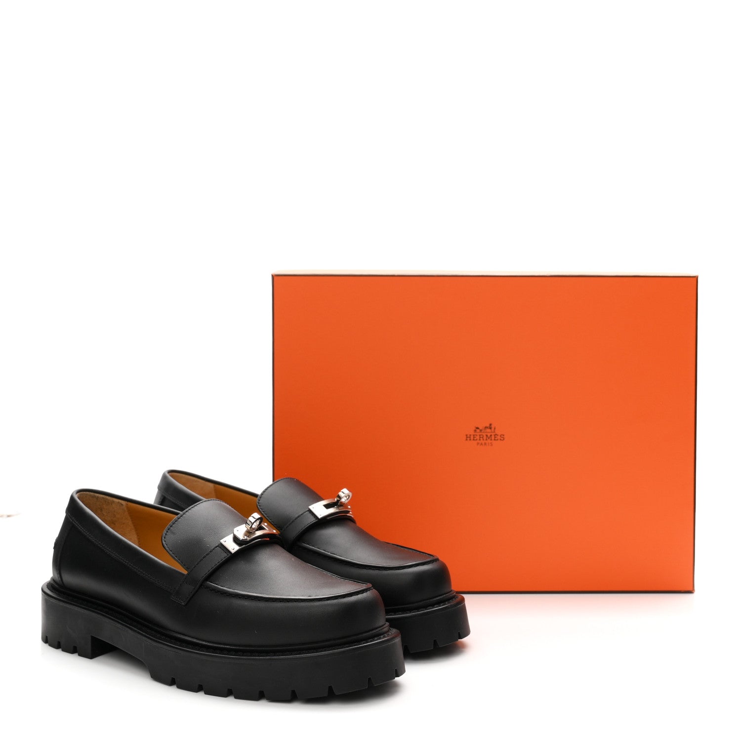 Hermes Calfskin First Derby Shoes 38 Black 10 of 10