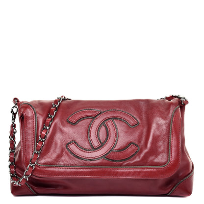 Chanel Lambskin CC Chain Shoulder Bag Red 1 of 12