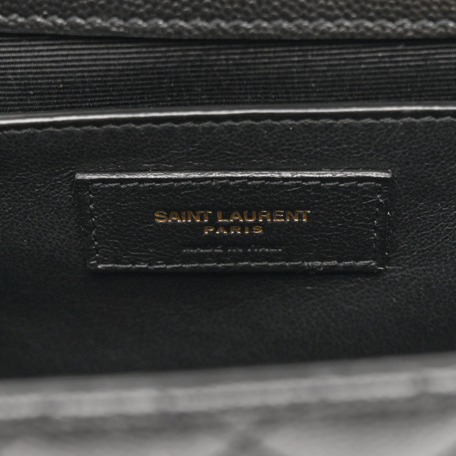 Saint Laurent Grain De Poudre Textured Mixed Matelasse Triquilt Medium Monogram Satchel Black 7 of 11
